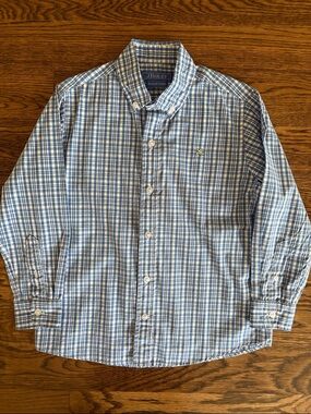 J. Bailey Boys' Blue Plaid Button-Down Shirt